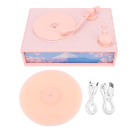 Vintage Record Player with Aroma Diffuser Bluetooth Wireless Portable Wireless Record Player Pink
