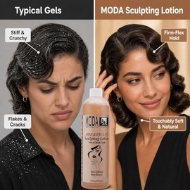 MODA - Loción Moldeadora De Ondas Con Los Dedos - Crema Para Rizos Para Cabello Rizado, Loción Definidora De Rizos No Grasa Y Que No Deja Residuos, Fi