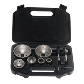 9PCS Diamond Coated Tile Drill Bit Set Alloy Hole Saw for Glass, Ceramic, Marble, Porcelain, and Jade Drilling, 22mm-73mm (6 Sizes), Cooling Water Required for Power Tools