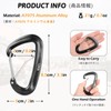 TRIWONDER Locking Carabiner, 12 kN (2200 kg), Climbing Button, Ultra