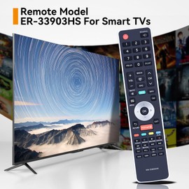 HZIME New ER-33903HS Replacement Remote Control Compatible for Hisense Smart TV LHD32K160 LHD32K360WSEU LTDN39K360WSGEU LTDN50K360WSGEU LTDN39K360SG LHD24K300WSEU LHD29K300WSEU LTDN40K366WCEU
