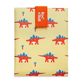 Roll'eat ® - Boc'n'Roll Animals Reusable and Ecological Sandwich Holder for Children without BPA, Dino