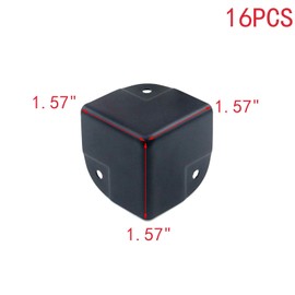 MY MIRONEY 1.38" Black Corner Protector 16Pcs Metal Cabinets Speaker Corners Protector for Flight Road Case Cabinet,Amplifier Speaker Cabinet