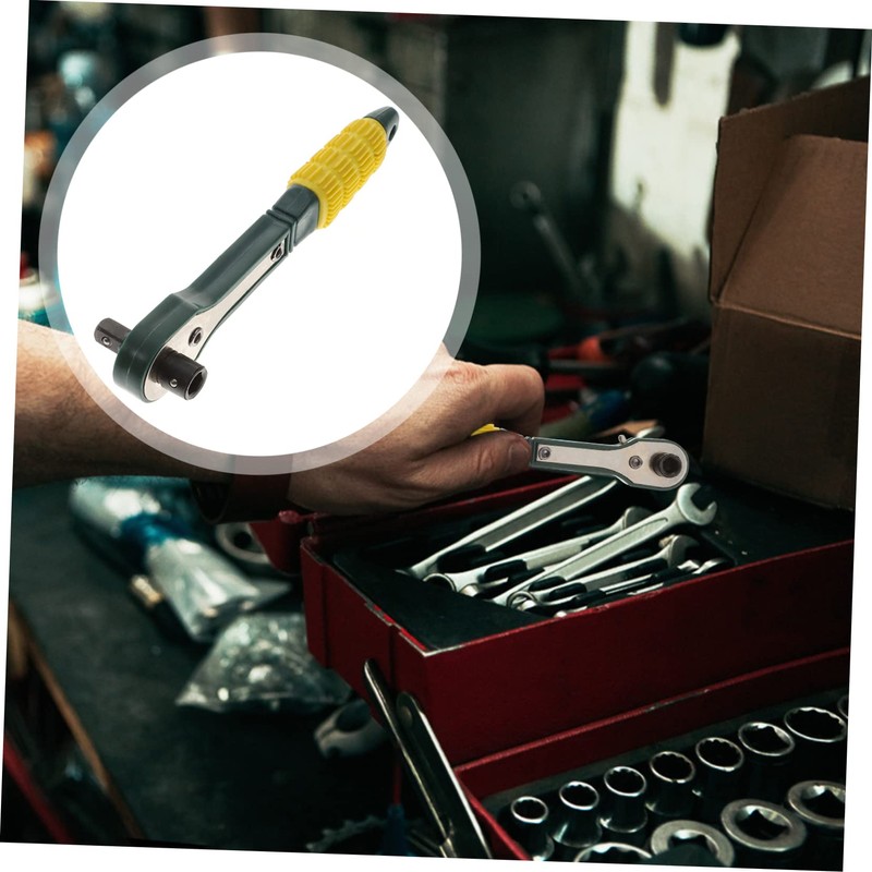 Tofficu Ergonomic Quick Ratchet Wrench 1/4 Drive Ratchet Flex Head