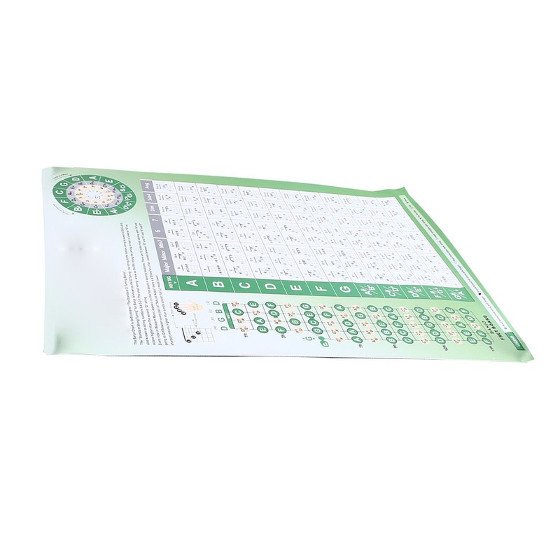 Banjo Chord Chart Feature and Tune Fingering Poster Coated Paper