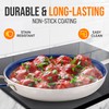 14" Fry Pan With Lid - Extra Large Skillet Nonstick
