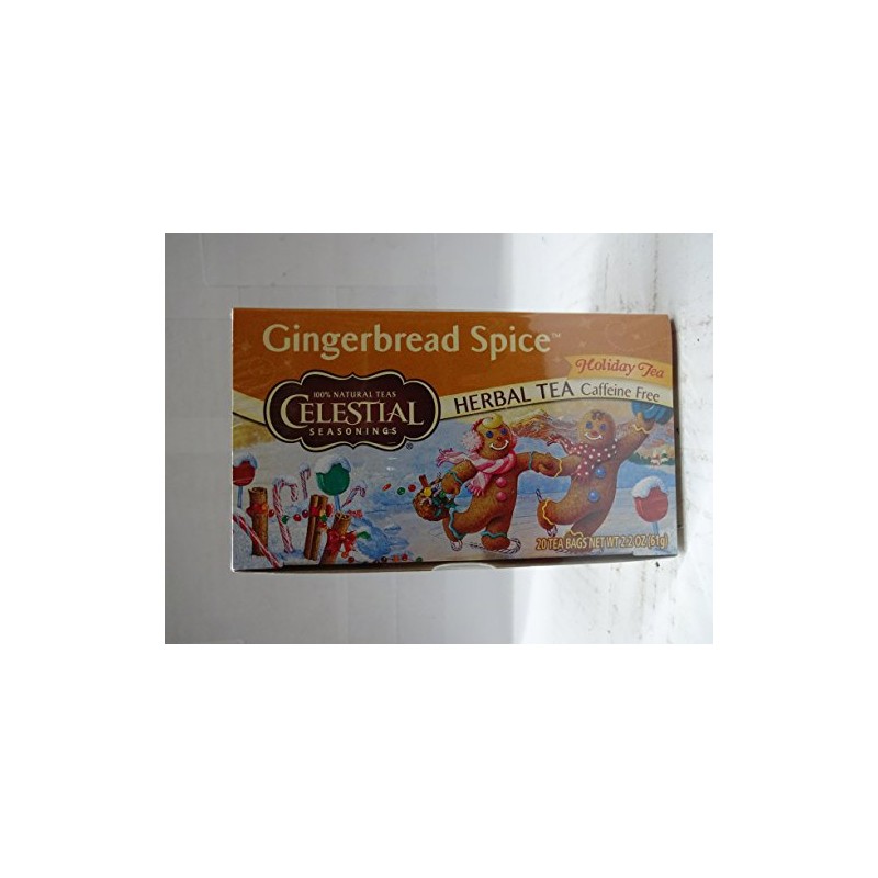 Celestial Seasonings Holiday Tea Gingerbread Spice Herb Tea, 20-count (Pack