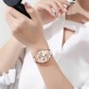 OLEVS White Ceramic Watches for Women Lucky Four Leaf Clover
