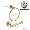 FAIRGIA Toilet Paper Holder Towel Ring Brushed Gold Bathroom Hardware