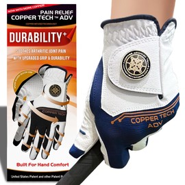Copper Tech Adv 2.0 Golf Gloves Women Right Handed Golfer & Left Handed Golfer | Joint Support Copper Compression Womens Golf Glove | Tear Resistant Durability and Tacky Grip for Max Control