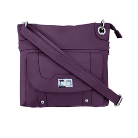 Roma Leathers Women's Concealed Carry Purse - Premium Cowhide Leather Cross Body Handbag - YKK Lockable Zipper - Cut Proof Adjustable Shoulder Strap - Twist Lock Buckle - 30 Day Manufacturer Guarantee