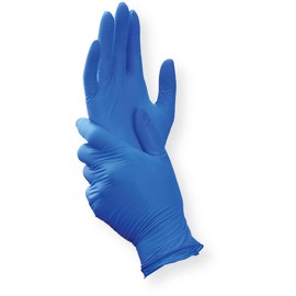 Avianz AZ-32219-DB-N-PF Cobalt Blue Gloves, Size XL, 200 Gloves per Box; Disposable; Ambidextrous; Beaded Cuff; 5 mil Thick; Textured Fingers