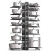 Expandable Rack for Cabinets - Vdomus Adjustable Black Pot Rack