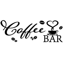 Coffee Bar Removable Vinyl Wall Decals | Kitchen Wall Decor | Coffee Bar Sign | Office Wall Decor