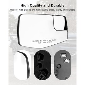 84309708 Right Passenger Side Heated Mirror Glass Fit for Chevy Sliverado 1500 GMC Sierra 1500 2019-2024, Replace GM1324159, Side Mirror Glass with Backing Plate