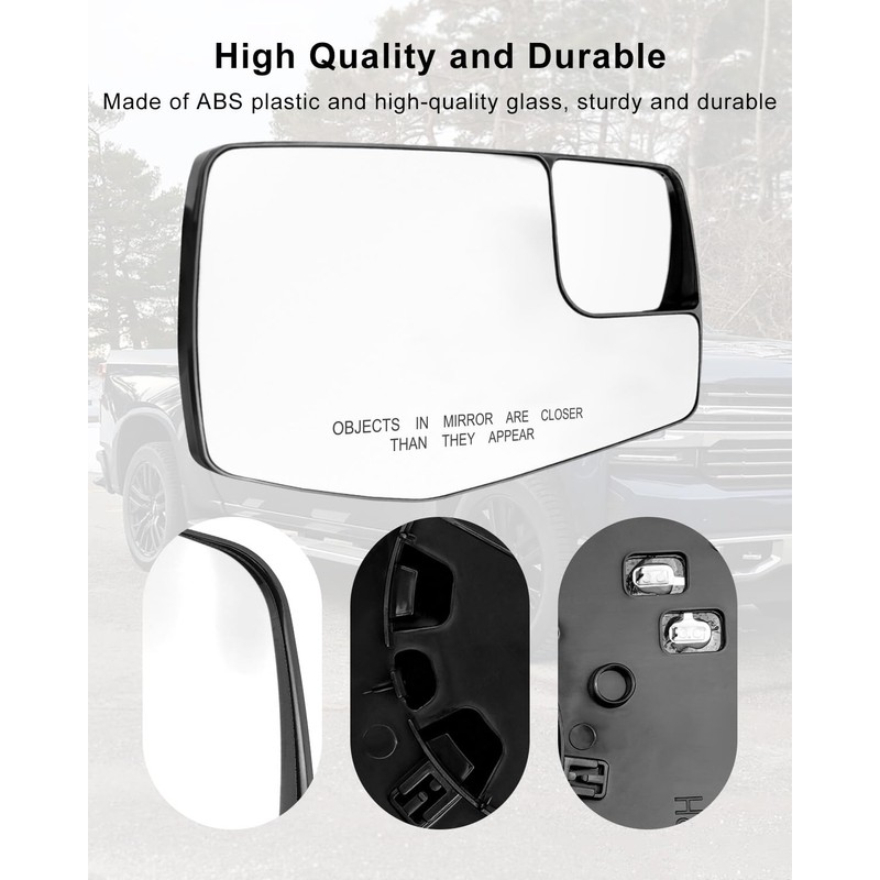 84309708 Right Passenger Side Heated Mirror Glass Fit for Chevy
