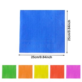 AWAVM 60 Sheets Colored Napkins, Double Layer Printed Tissues, Tableware Packaging, Cocktail Parties, Parties, Weddings (25 x 25cm)