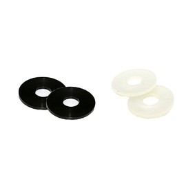 Nylon Black/White Penny Washers Plastic M3 M4 M5 M6 M8 M10 M12 - Pack of 6 pcs (M4 x 12mm, Black)