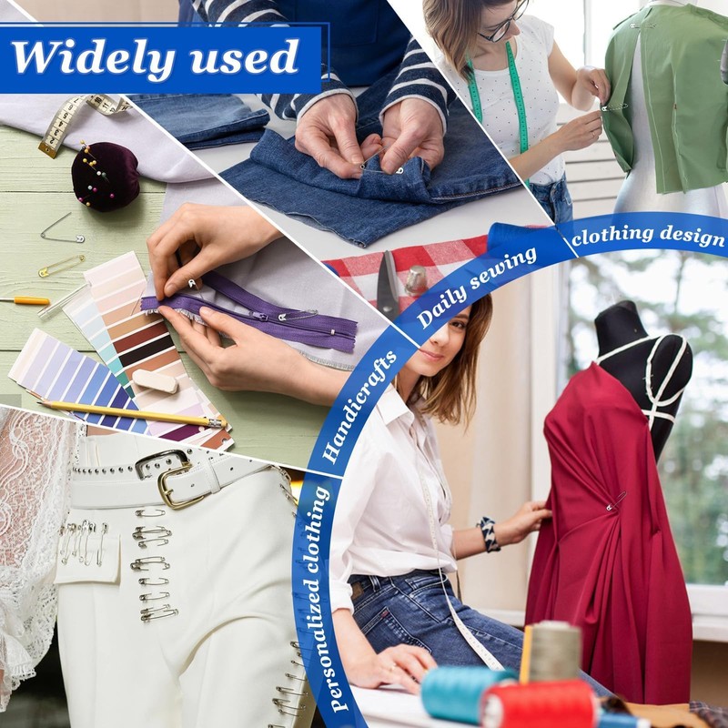 Mnuizu 2.2inch/55cm Safety Pins Bulk, 200Pcs Heavy Duty Large Safety