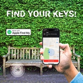 K-Tag Key Finder | KeyFinder | Pack of 2 | Smart Tracker | Apple Find My | Smart App (iOS Only) | Bluetooth | for Keys, Luggage, Suitcases, Wallets, Bags