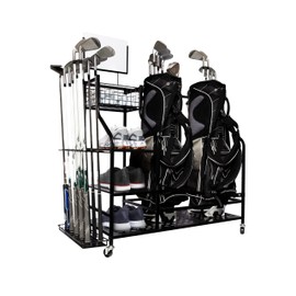 North South Store Golf Bag Storage Garage Organizer