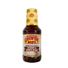 Country Bob's Original Hickory & Brown Sugar Barbecue Sauce 18 oz (Pack of 1) | Organic & Natural BBQ Sauce for Meat, Chicken & Pork | Sweet and Savory Flavor Grill Sauce (Gluten Free)
