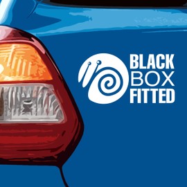 Black Box Fitted Snail Logo Vinyl Decal Sticker | Waterproof 5-7 Years Vinyl Decals | 10cm - 20cm