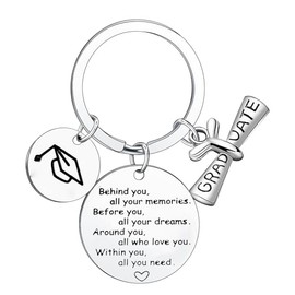 2025 Graduation Keychain Inspirational Gifts for Women Men Class of 2025 Graduation Gifts for Her Him Encouragement Gifts for High School College Students Family Friends
