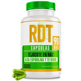 Capsulas RDT Raiz + Espirulina + Te Verde (Extremadamente Eficaz) [Potente Formulacion] - [Complemento Perfecto] - 90 Capsulas Para 90 Dias