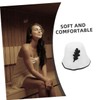 Outanaya 2Pcs Lightweight Comfortable Felt Sauna Hat Spa Cap for
