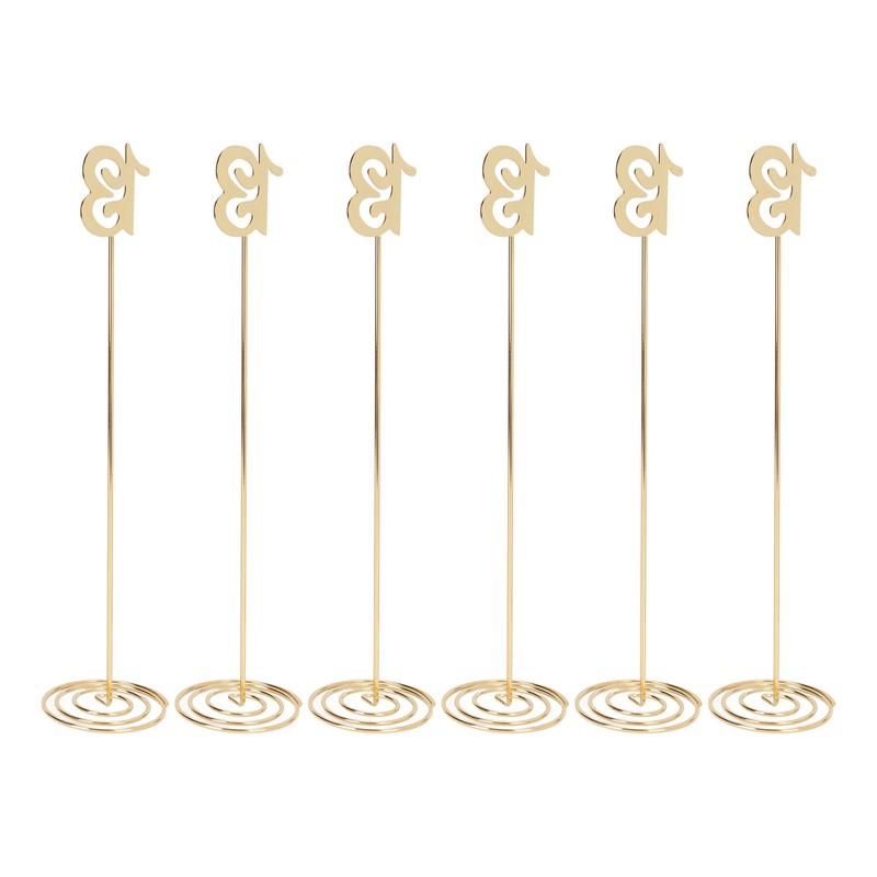 6pcs Metal Wedding Table Numbers Rust Prevention Thickened Tall Table