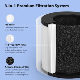AC201B/PU-P05 Replacement HEPA Filter for FULMINARE PU-P05 Purifier also Compatible with Purivortex AC201B Purifier, H13 True HEPA P05 Air Filter, 2-Pack