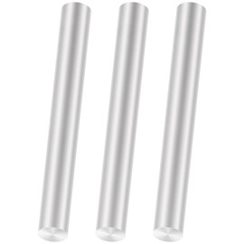 LAVMHAB 6063 Aluminium Round Rod 12 mm x 150 mm, Solid Round Shafts Aluminium Rods Round Rod for DIY Craft Models (Pack of 3)