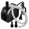 PULACO 400GPH Submersible Water Pump with 5 ft Tubing, 25W