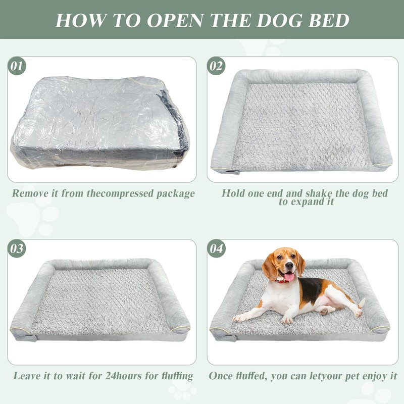 MODCART Orthopedic Dog Bed for Large Dog,Memory Foam XL Extra