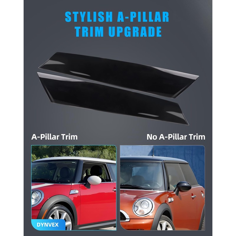 DYNVEX Windshield A-Pillar Trim Molding for Mini Cooper R55 R56
