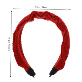 Minkissy Fashionable Wide Crochet Hair Band for Women Versatile Spa Headband for Hair Types Red for Daily Wear and Special Occasions