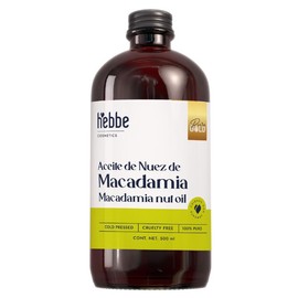 Hebbe - Aceite de Nuez de Macadamia 100% Puro, Hidratante y Anti-envejecimiento para Piel y Cabello, 500 ml