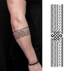 Tribal Semi Permanent Temporary Tattoo Geometric Armband Design