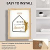 NIHUIFDPY Key Cabinet Wall Mounted, Wood Key Box with 6