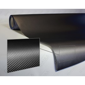 VViViD Craft 3D Carbon Fibre Textured Vinyl Sheet 1ft x 5ft for Silhouette, Cricut and Cameo Machines Including 12" x 12" Sheet of Transfer Paper (Black)