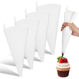 Mangas Pasteleras Reutilizables, 4 Piezas, 40x23 cm, Ideal Para Decorar Pasteles, Galletas y Cupcakes, Manga Pastelera Duradera Para Uso Profesional y Casero, Perfecta Para Pasteleria