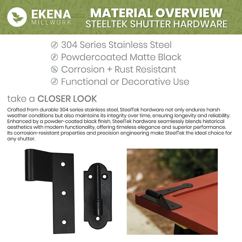 SteelTek Jamb Pintel 2" Offset (Sold as Pair), 304 Stainless