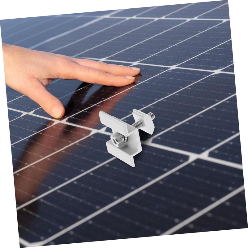 CIYODO 4 Pcs Solar Panel Clamps Mounting Brackets for Roofs