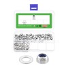 sourcing map 100Pcs M5 x 0.8 Nylon Insert Hex Lock
