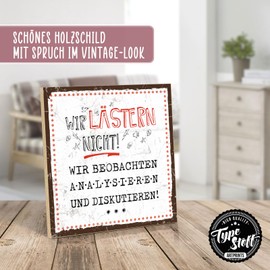 TypeStoff HS-00698 Wooden Sign with Saying - blasphemy - Vintage Look with Quote as a Gift and Decoration on the Theme Funny and Gossip