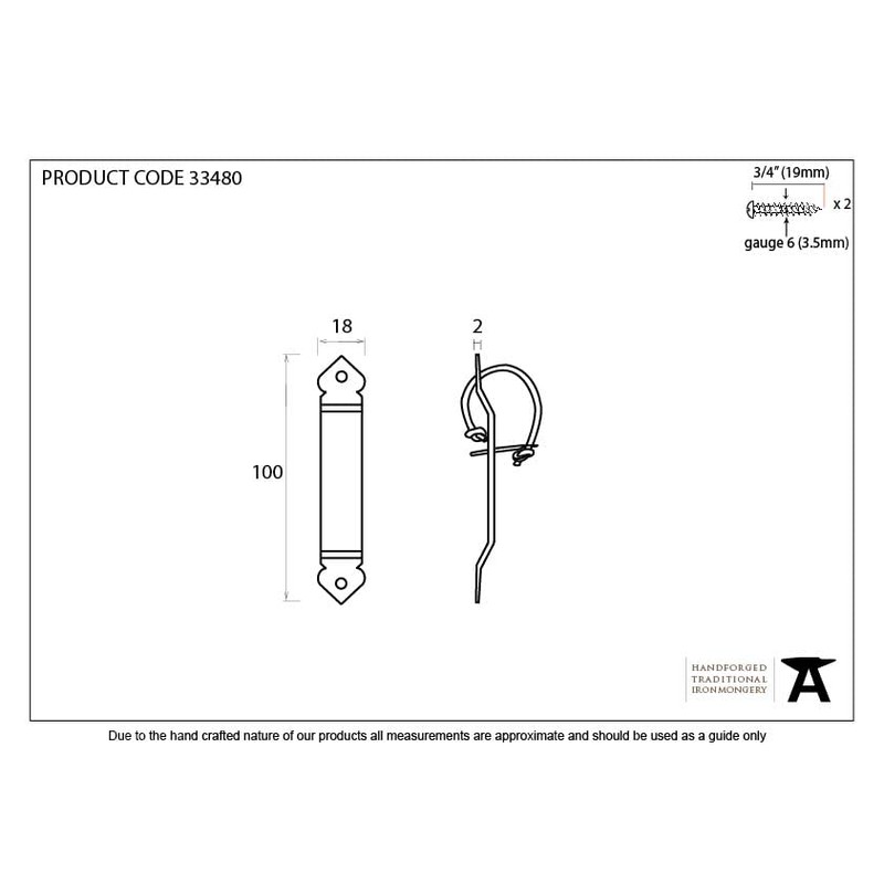 Beeswax Locking Gothic Screw on Staple