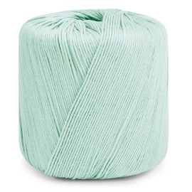 CAMAL Knitting Yarn, Amigurumi Cotton Yarn 1mm x 145 Yards, 8-Ply Cotton Yarns for Knitting, Crocheting Christmas Ornaments, Amigurumi, Doily, Shawlplacemats, Dresses, Hats (Aqua Green)