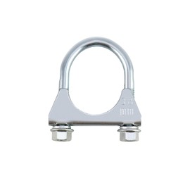 QWORK U-Bolt Muffler Tip Exhaust Hook, 1-1/2" OD 2Pcs Stainless Steel Universal Silencer Exhaust Clip