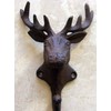 Antique Reproduction Cast Iron Buck Deer Wall Hook by Upper